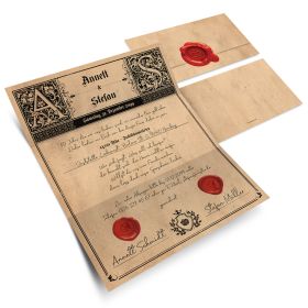 Einladungskarten zur goldenen Hochzeit - Siegelbrief
