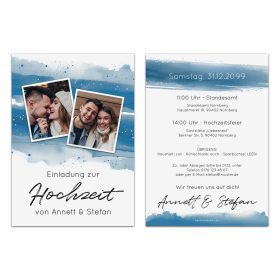 Hochzeit Einladungskarten - Foto Aquarell
