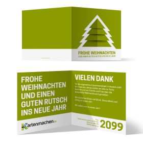 Firmen Weihnachtskarten - Origami Weihnachtsbaum
