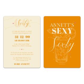 60. Geburtstag Einladungskarten - Sexy Sixty Cocktail